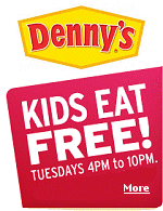 Parents know that taking kids out to eat is expensive. Here's a Tuesday deal offered by Denny's.